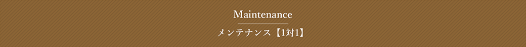 Maintenance メンテナンス【1対1】